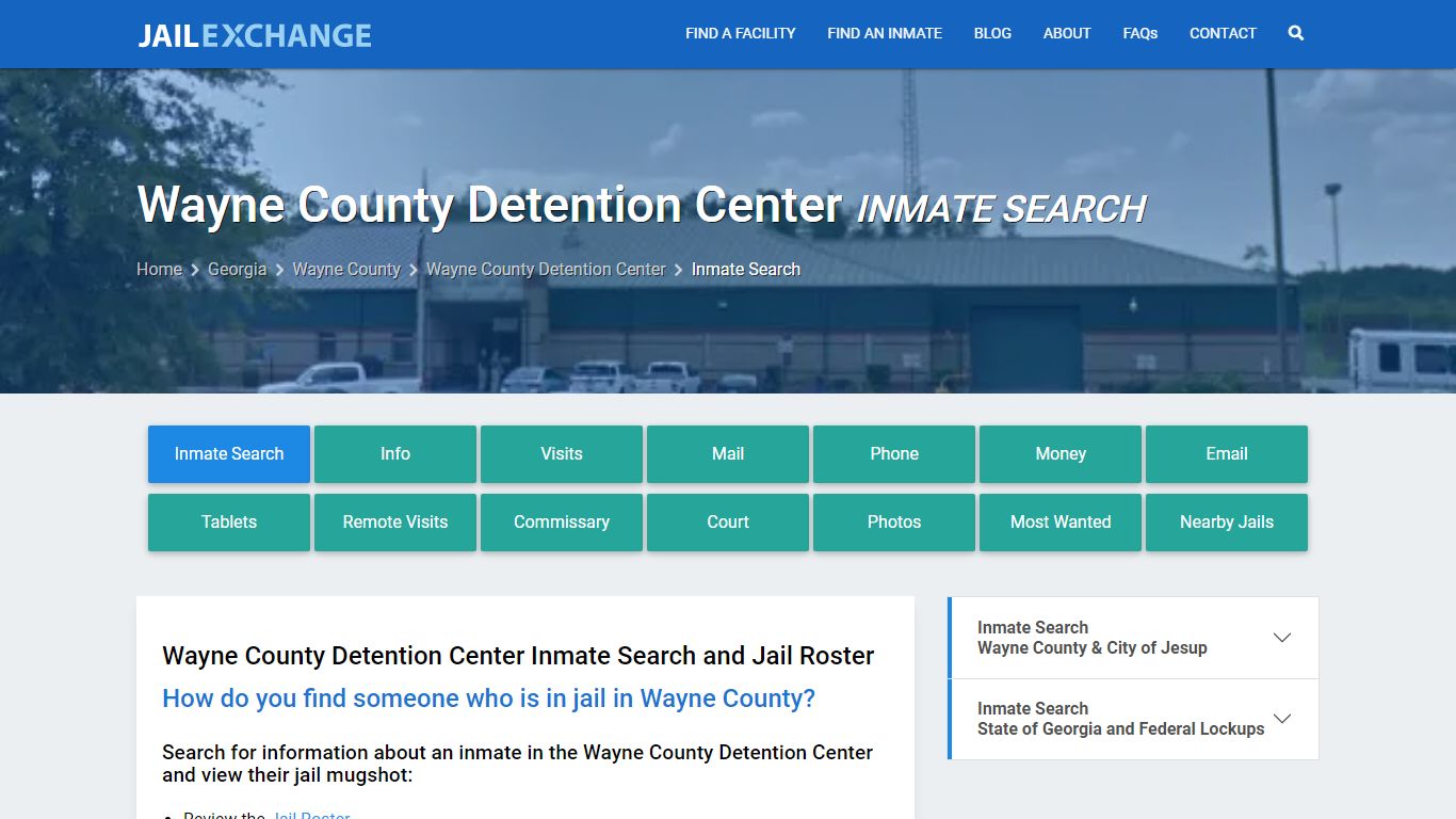Wayne County Detention Center Inmate Search - Jail Exchange